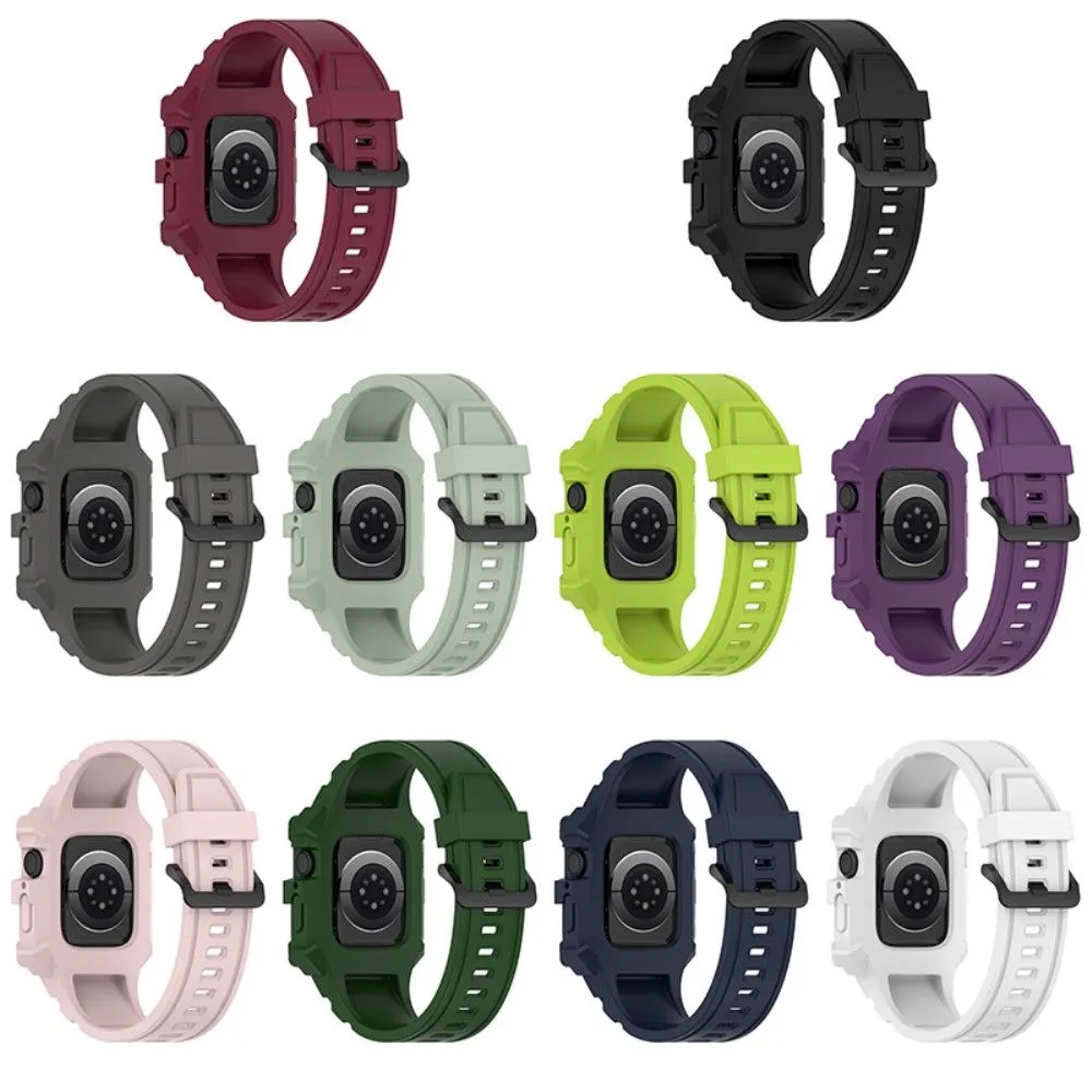 Apple Watch (41mm) cool silicone watch strap with cover - Cyan