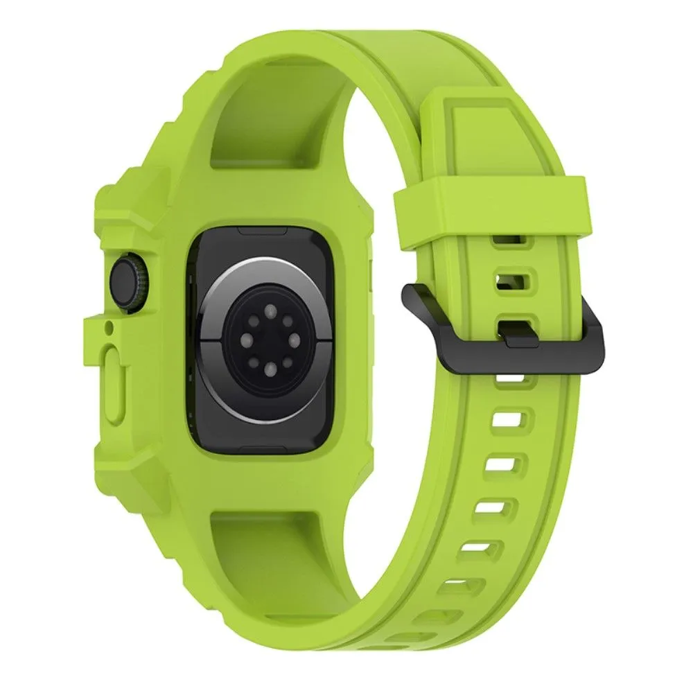 Apple Watch (41mm) cool silicone watch strap with cover - Cyan