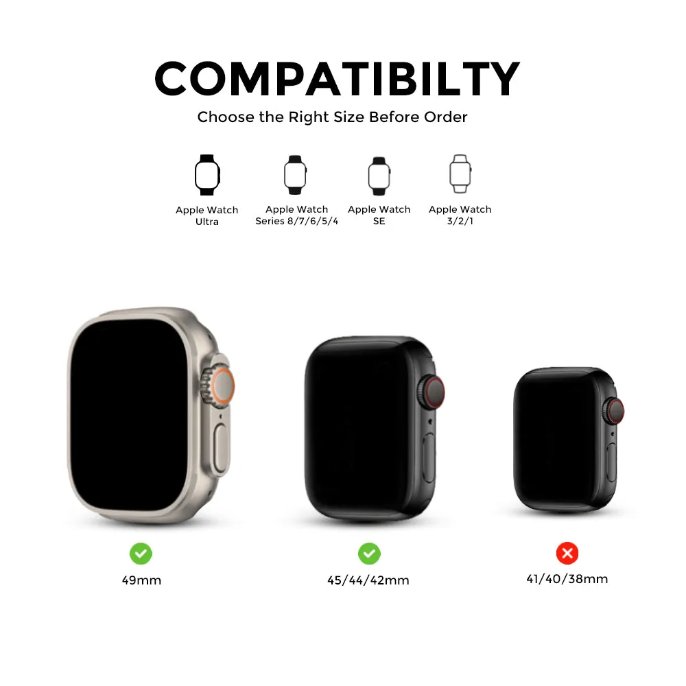 Apple Watch Ultra 49mm / 45mm / 44mm / 42mm | Leather Watch Band Strap | Blue