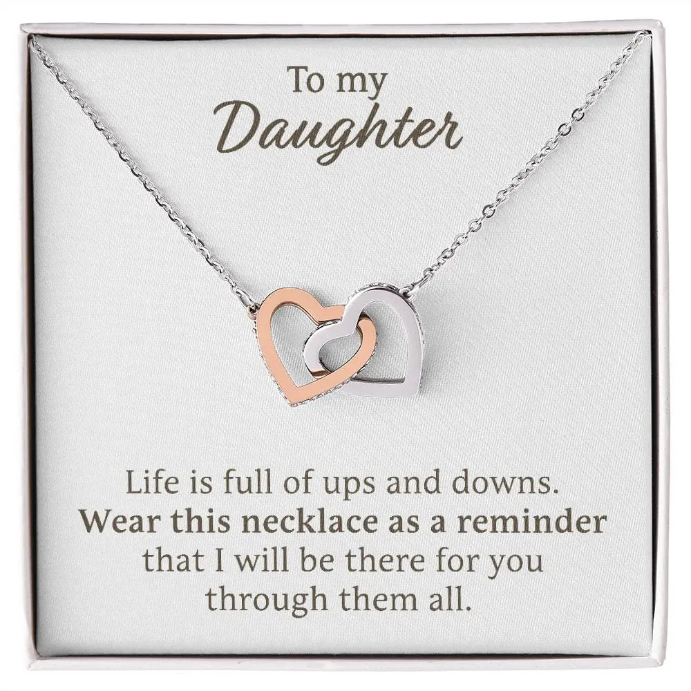Daughter Necklace, Best Necklace for Daughter, Gift for Daughter, Interlocking Hearts Necklace