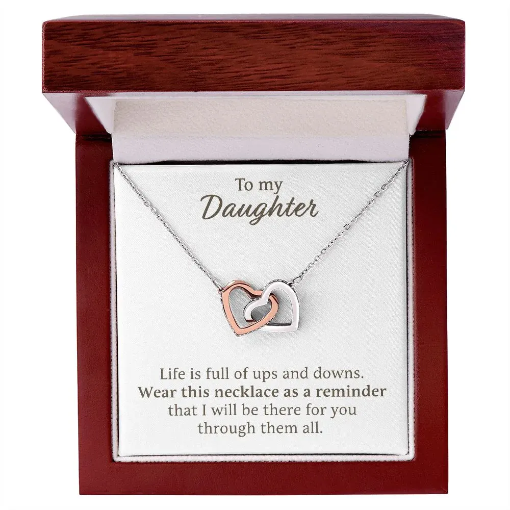Daughter Necklace, Best Necklace for Daughter, Gift for Daughter, Interlocking Hearts Necklace