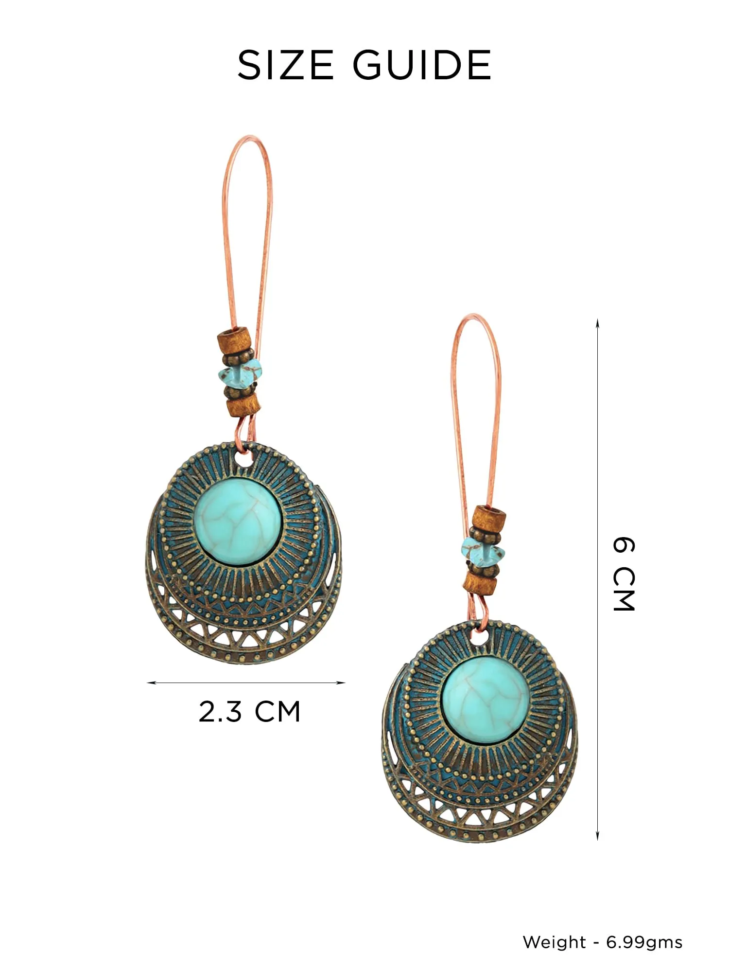 Yellow Chimes Dangler Earrings for Women | Fashion Blue Stone Earrings for Women | Vintage Boho Style Drop Long Earrings for Girls | Birthday Gift for Girls Anniversary Gift for Women